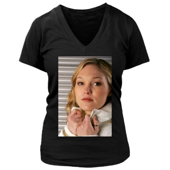 Julia Stiles Women's Deep V-Neck TShirt