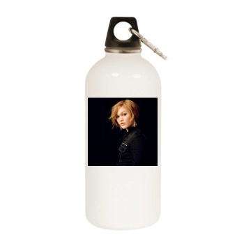 Julia Stiles White Water Bottle With Carabiner