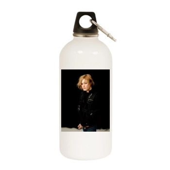 Julia Stiles White Water Bottle With Carabiner