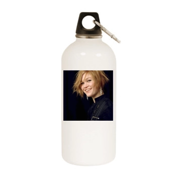 Julia Stiles White Water Bottle With Carabiner