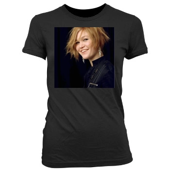 Julia Stiles Women's Junior Cut Crewneck T-Shirt