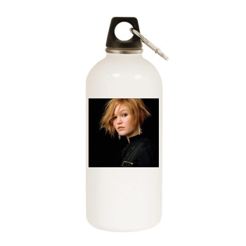 Julia Stiles White Water Bottle With Carabiner