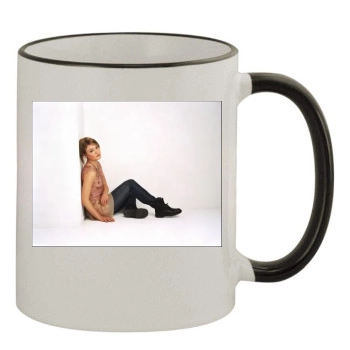 Julia Stiles 11oz Colored Rim & Handle Mug