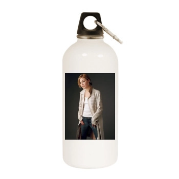 Julia Stiles White Water Bottle With Carabiner