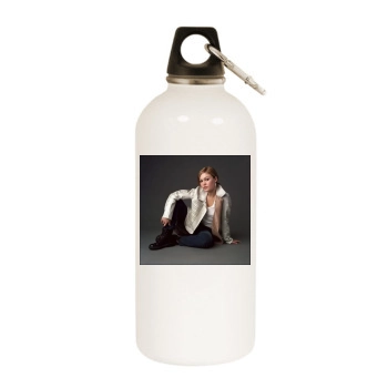 Julia Stiles White Water Bottle With Carabiner