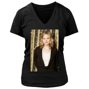 Julia Stiles Women's Deep V-Neck TShirt