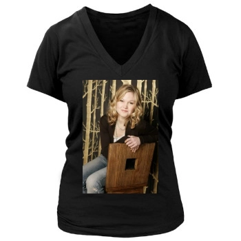 Julia Stiles Women's Deep V-Neck TShirt