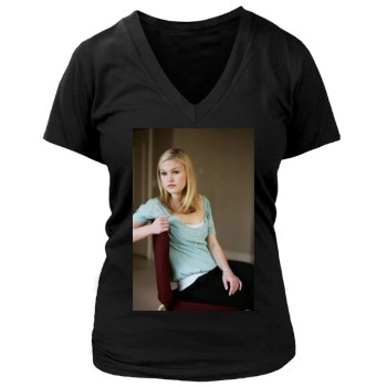 Julia Stiles Women's Deep V-Neck TShirt