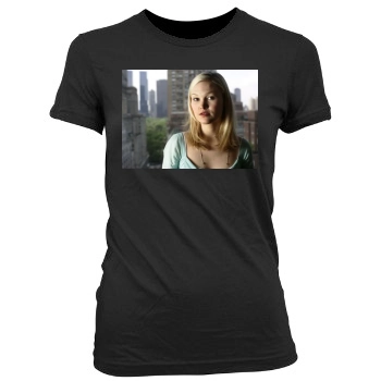 Julia Stiles Women's Junior Cut Crewneck T-Shirt