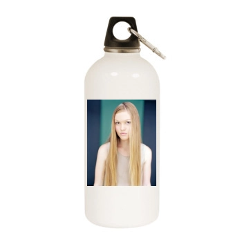 Julia Stiles White Water Bottle With Carabiner