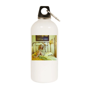 Julia Stiles White Water Bottle With Carabiner