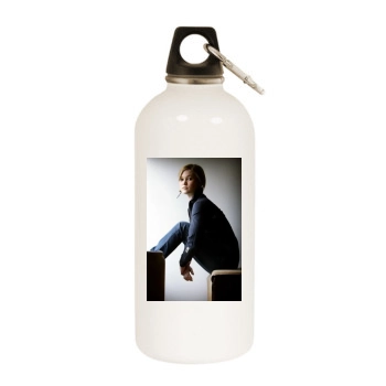 Julia Stiles White Water Bottle With Carabiner