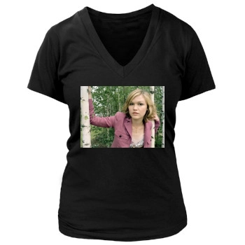 Julia Stiles Women's Deep V-Neck TShirt