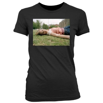 Julia Stiles Women's Junior Cut Crewneck T-Shirt