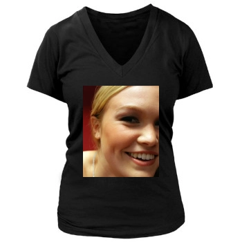 Julia Stiles Women's Deep V-Neck TShirt