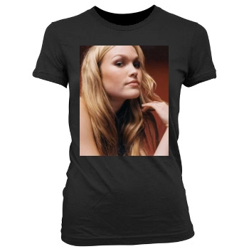 Julia Stiles Women's Junior Cut Crewneck T-Shirt