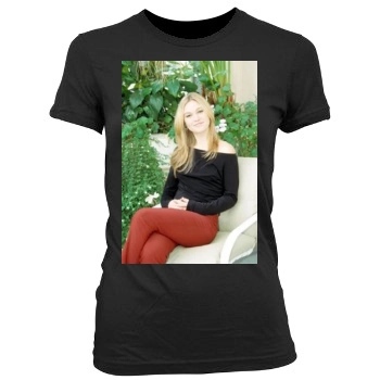 Julia Stiles Women's Junior Cut Crewneck T-Shirt