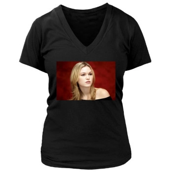 Julia Stiles Women's Deep V-Neck TShirt