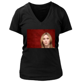 Julia Stiles Women's Deep V-Neck TShirt