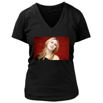 Julia Stiles Women's Deep V-Neck TShirt