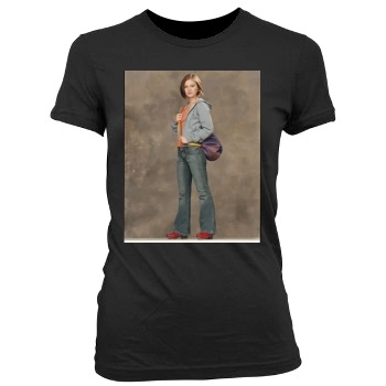 Julia Stiles Women's Junior Cut Crewneck T-Shirt