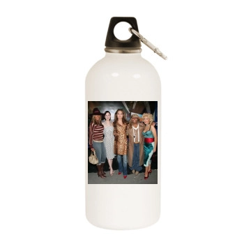 Angelina Jolie White Water Bottle With Carabiner