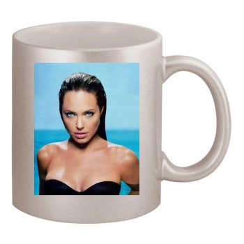 Angelina Jolie 11oz Metallic Silver Mug