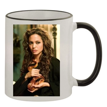 Angelina Jolie 11oz Colored Rim & Handle Mug