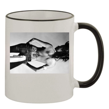 Angelina Jolie 11oz Colored Rim & Handle Mug