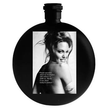 Angelina Jolie Round Flask