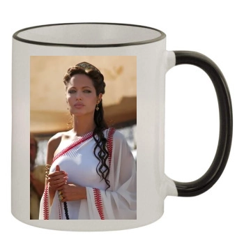 Angelina Jolie 11oz Colored Rim & Handle Mug