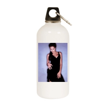 Angelina Jolie White Water Bottle With Carabiner