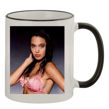 Angelina Jolie 11oz Colored Rim & Handle Mug