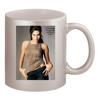 Angelina Jolie 11oz Metallic Silver Mug