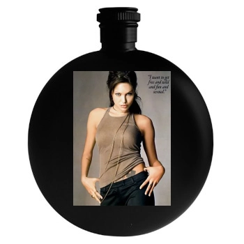 Angelina Jolie Round Flask