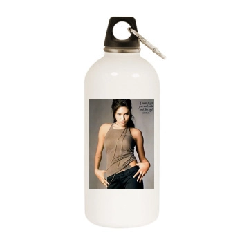 Angelina Jolie White Water Bottle With Carabiner