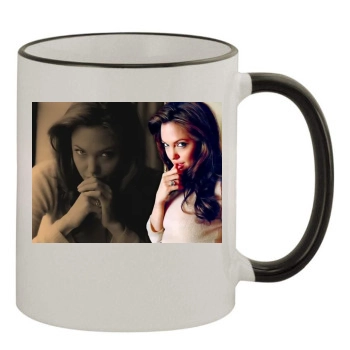 Angelina Jolie 11oz Colored Rim & Handle Mug