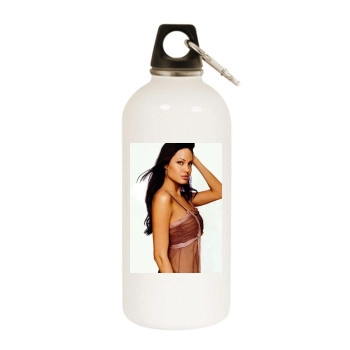 Angelina Jolie White Water Bottle With Carabiner