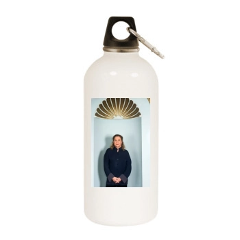 Kathleen Turner White Water Bottle With Carabiner