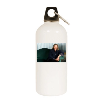 Kathleen Turner White Water Bottle With Carabiner