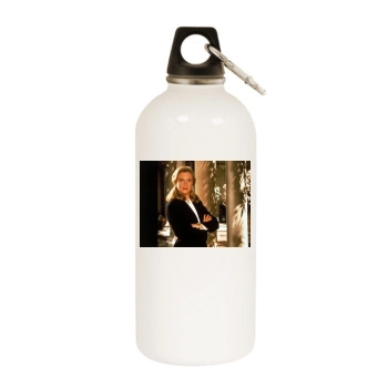 Kathleen Turner White Water Bottle With Carabiner