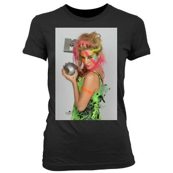 Kesha Women's Junior Cut Crewneck T-Shirt