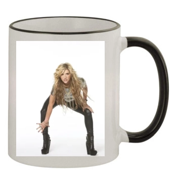 Kesha 11oz Colored Rim & Handle Mug