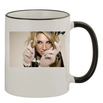 Kesha 11oz Colored Rim & Handle Mug