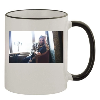 Kesha 11oz Colored Rim & Handle Mug