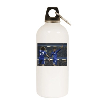 FC Chelsea White Water Bottle With Carabiner