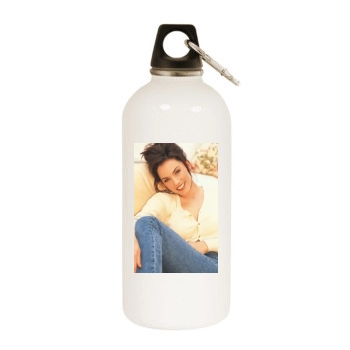 Krista Allen White Water Bottle With Carabiner