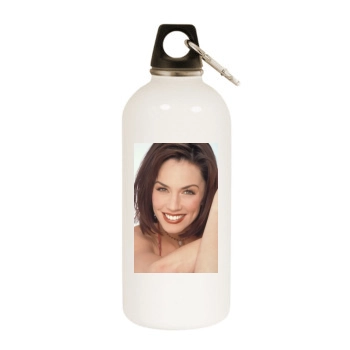 Krista Allen White Water Bottle With Carabiner