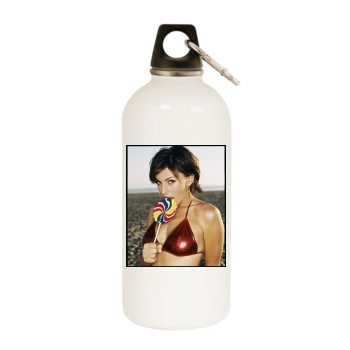 Krista Allen White Water Bottle With Carabiner