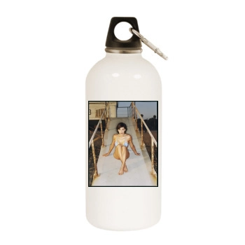 Krista Allen White Water Bottle With Carabiner